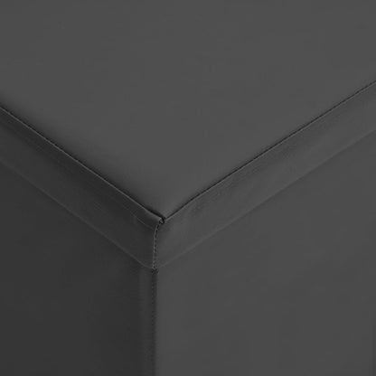 Panca Portaoggetti Pieghevole Grigia in PVC | homemem39