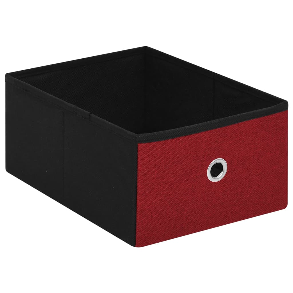 Cassapanca Pieghevole Rosso Vino 76x38x38 cm in Simil Lino | homemem39