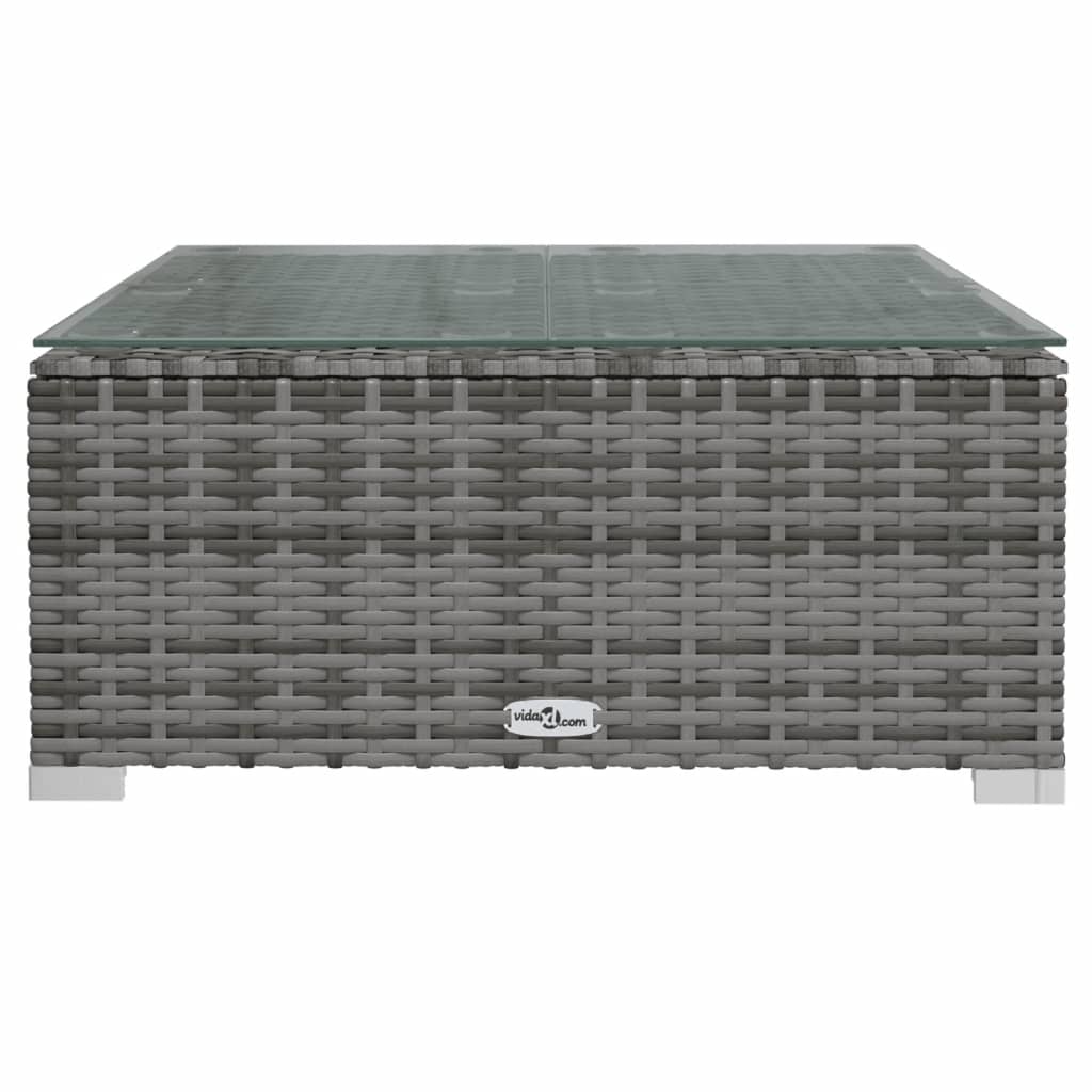 Set Divani da Giardino 3 pz con Cuscini in Polyrattan Grigio | homemem39
