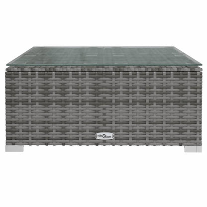 Set Divani da Giardino 3 pz con Cuscini in Polyrattan Grigio | homemem39