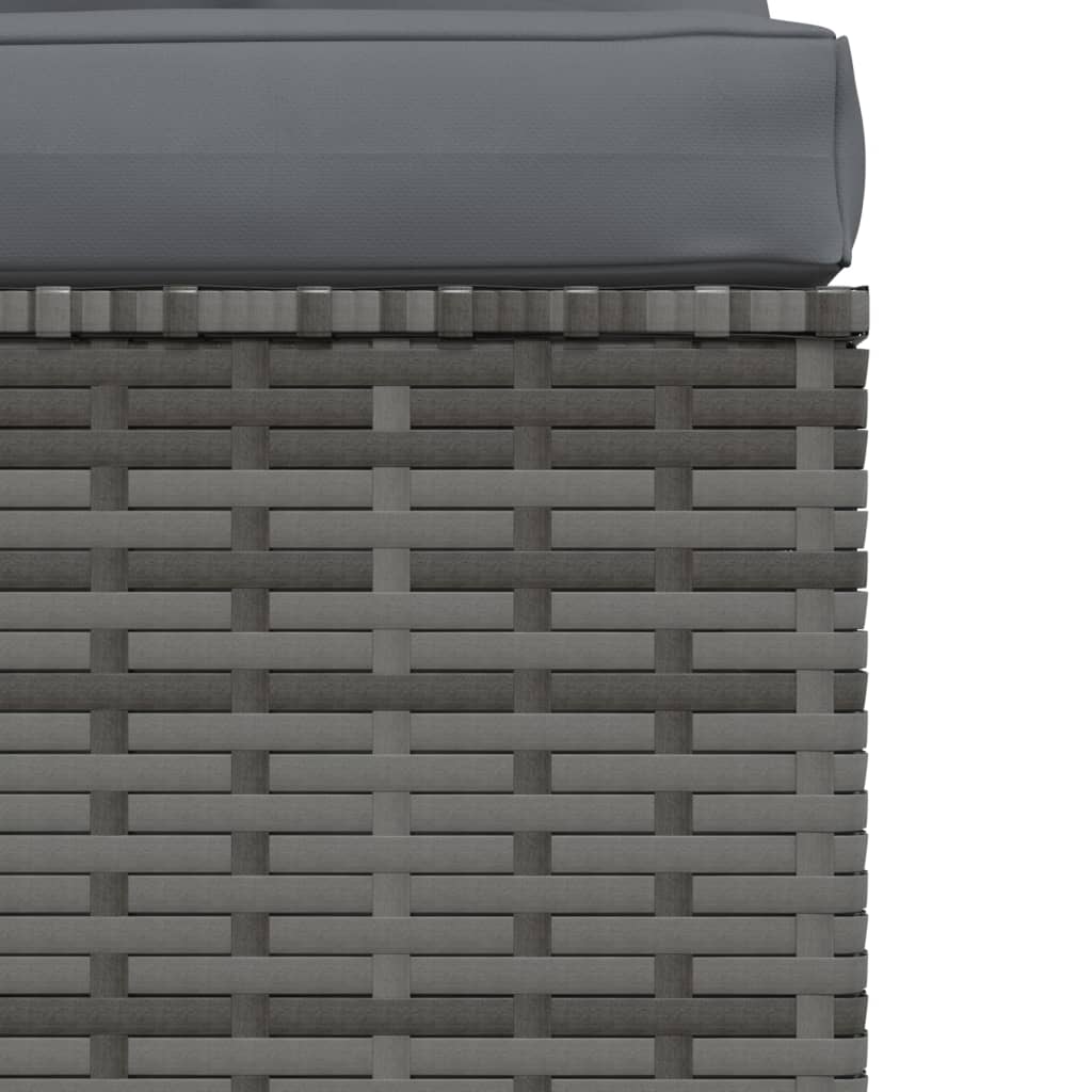 Divano a 3 Posti con Cuscini in Polyrattan Grigio | homemem39
