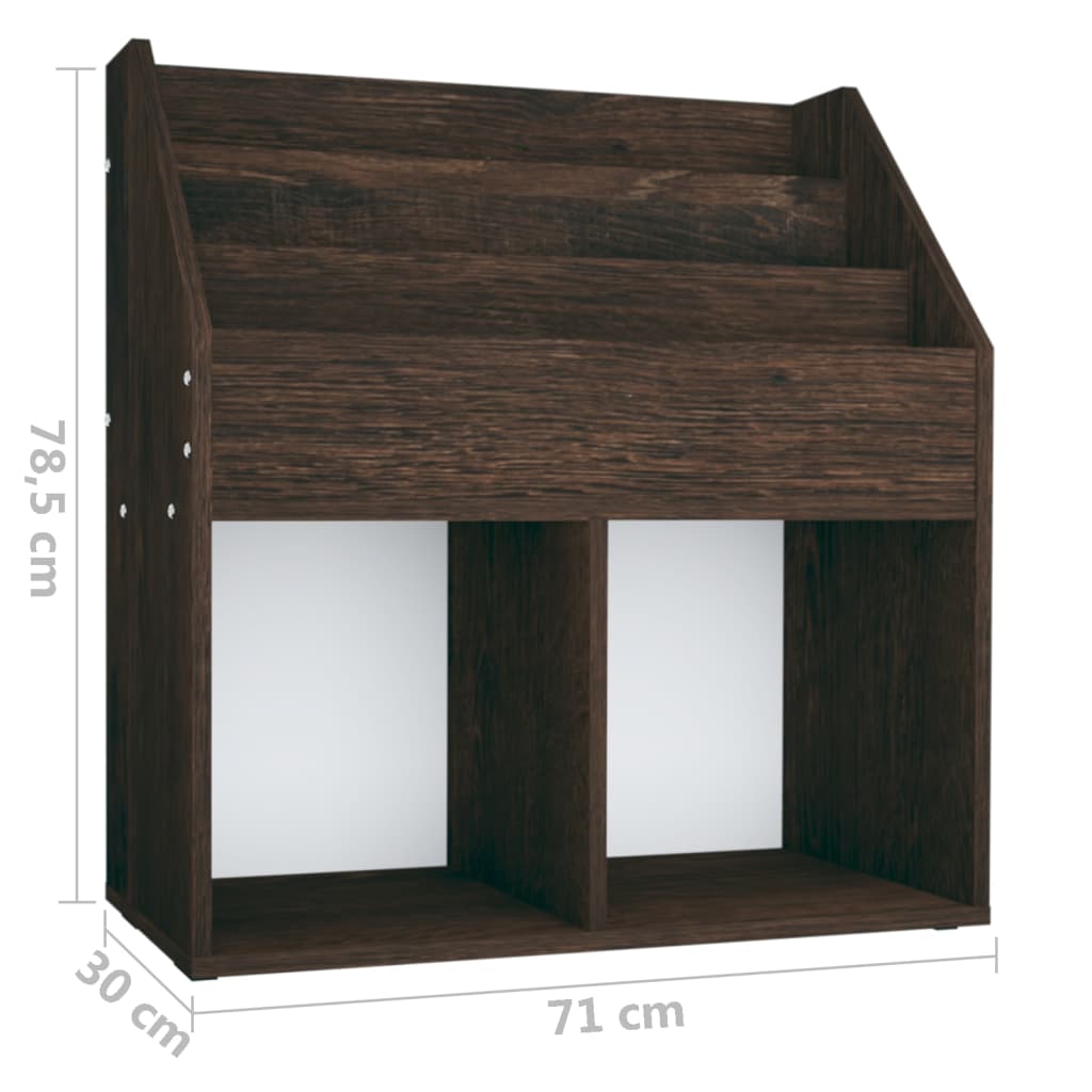 Portariviste Bambini Rovere Fumo 71x30x78,5cm Legno Multistrato - homemem39
