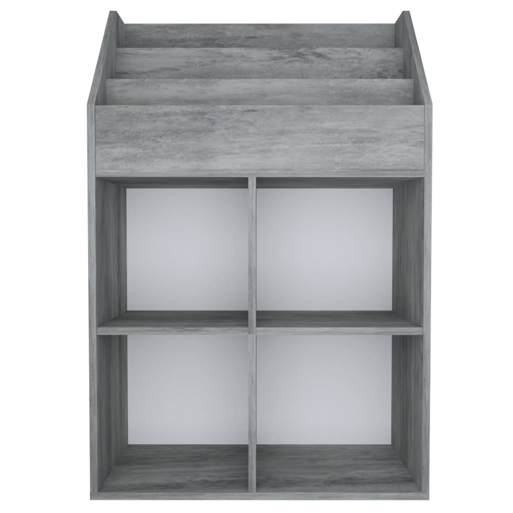 Portariviste Bambini Grigio Cemento 71x30x114 cm Multistrato - homemem39