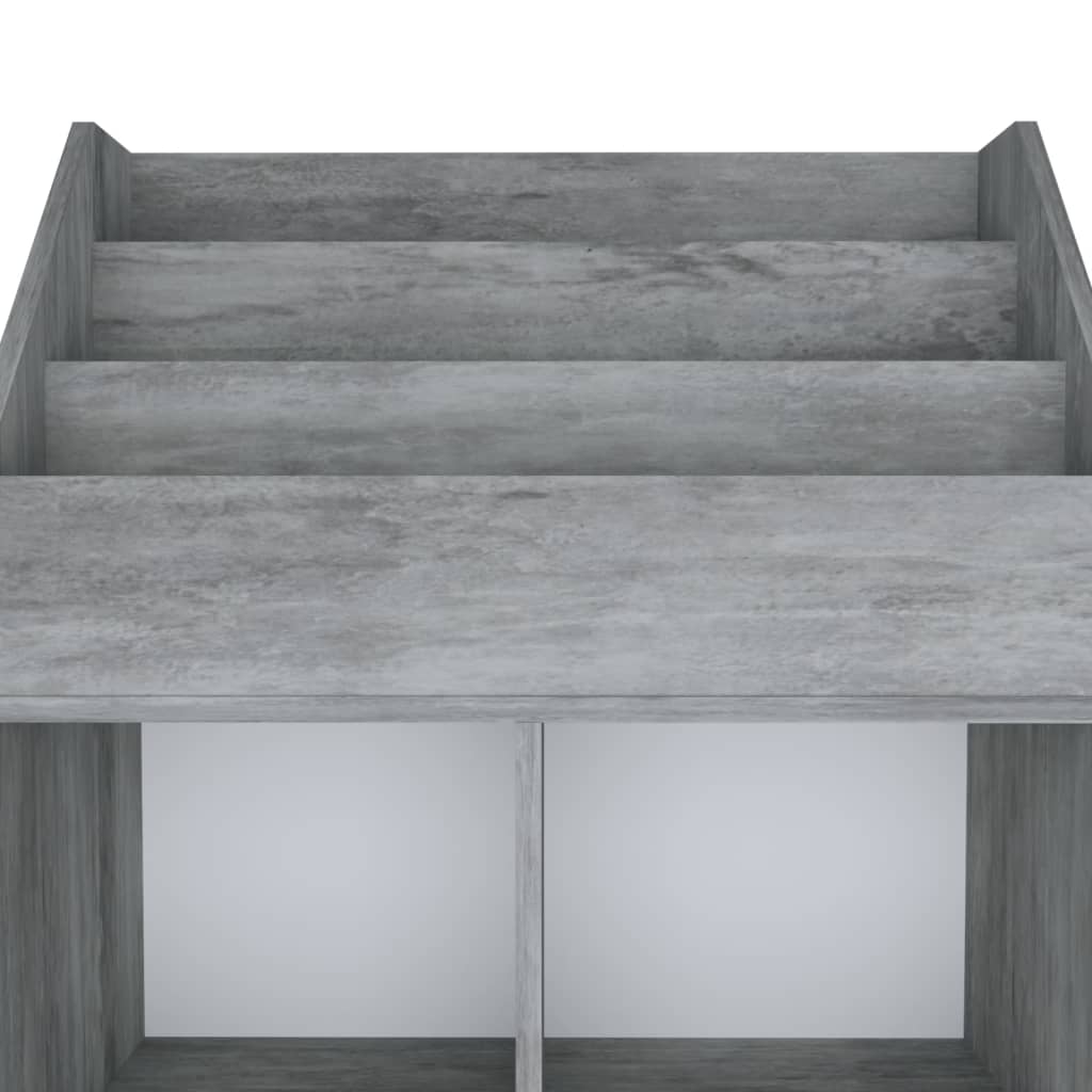 Portariviste Bambini Grigio Cemento 71x30x114 cm Multistrato - homemem39