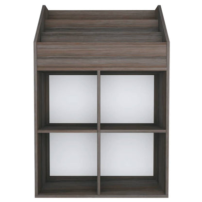 Portariviste Bambini Grigio Rovere Sonoma 71x30x114 Multistrato - homemem39