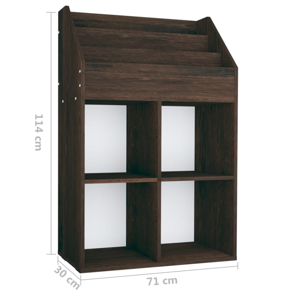 Portariviste per Bambini Rovere Fumo 71x30x114 cm Multistrato - homemem39
