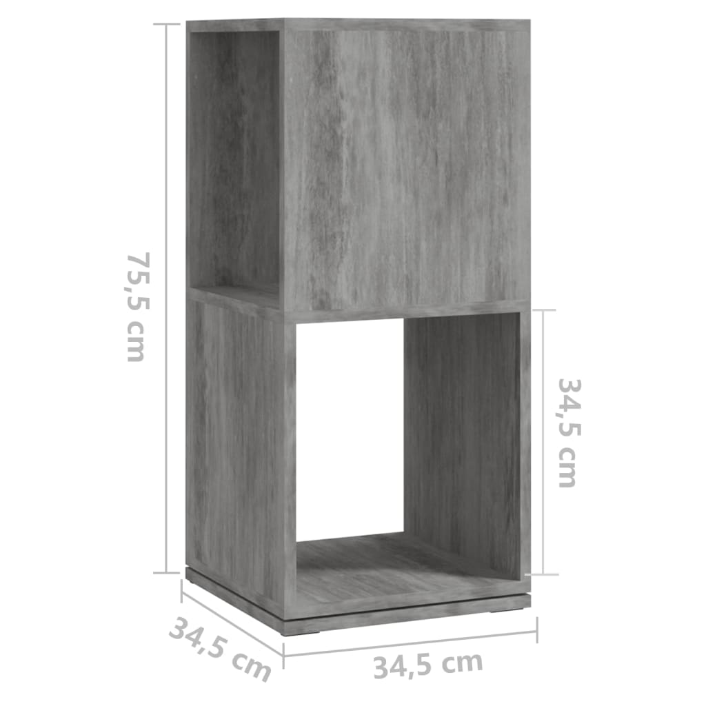 Armadietto Girevole Grigio Cemento 34,5x34,5x75,5cm Truciolato | homemem39