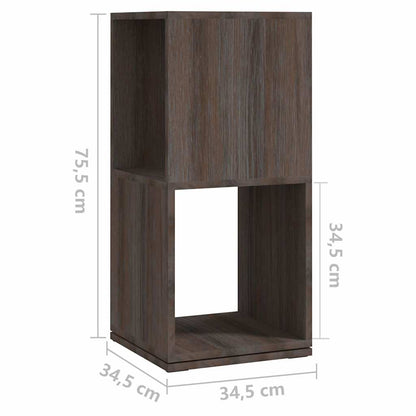 Armadietto Girevole Grigio Rovere 34,5x34,5x75,5cm Truciolato