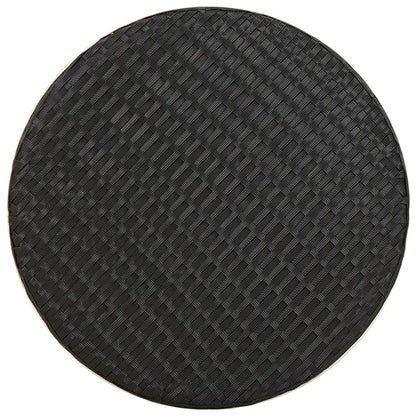 Tavolino da Tè Nero 45 cm in Polyrattan - homemem39