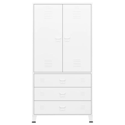 Armadio Bianco Industriale 90x50x180 cm in Metallo