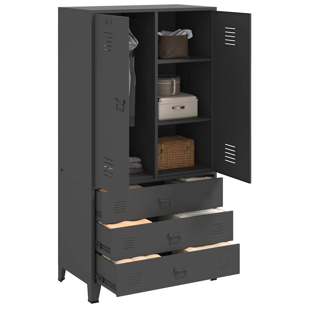 Armadio Antracite Industriale 90x50x180 cm in Metallo