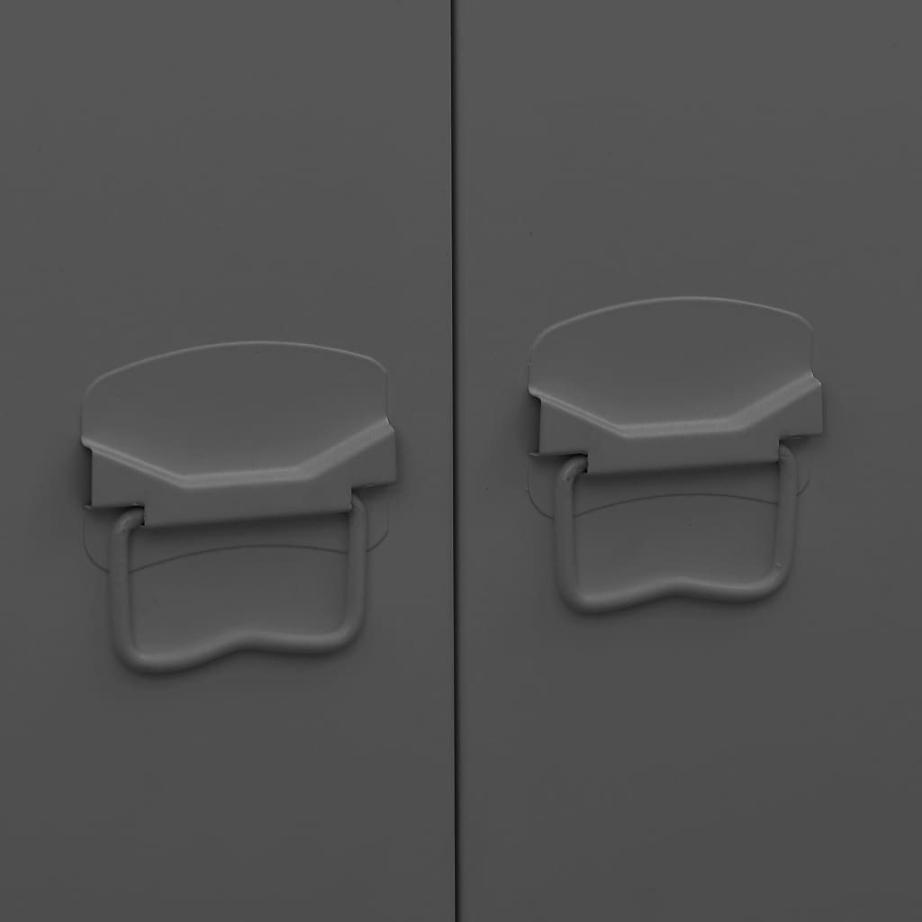 Armadio Antracite Industriale 90x50x180 cm in Metallo - homemem39