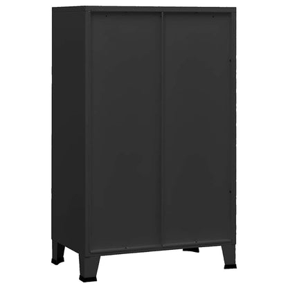 Armadio Classificatore Industriale Nero 70x40x115 cm in Metallo