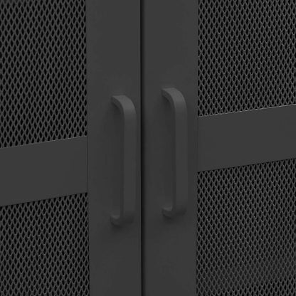 Armadio Classificatore Industriale Nero 70x40x115 cm in Metallo