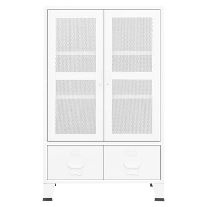 Armadio Classificatore Industriale Bianco 70x40x115 cm Metallo