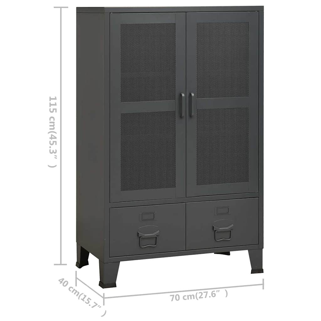 Classificatore Industriale Antracite 70x40x115 cm in Metallo