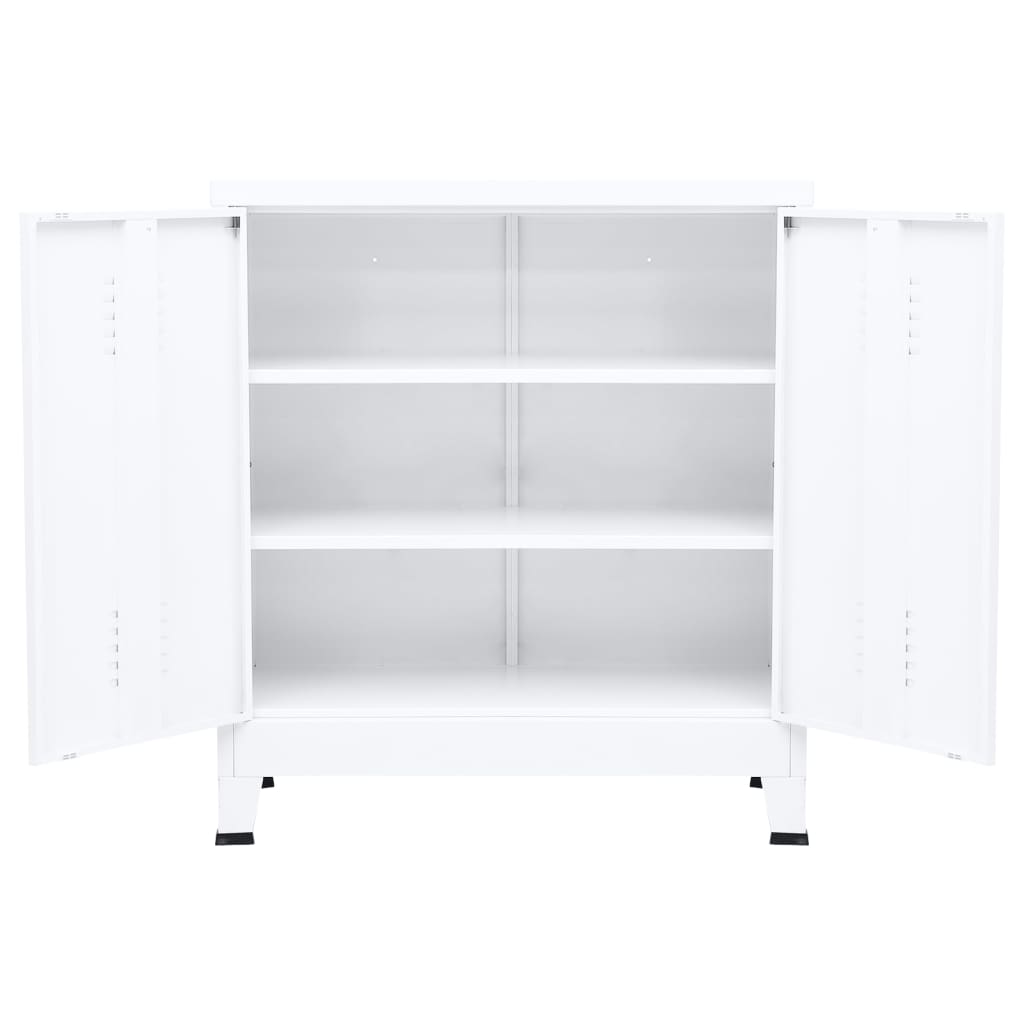 Armadio Classificatore Industriale Bianco 90x40x100 cm Acciaio