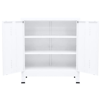 Armadio Classificatore Industriale Bianco 90x40x100 cm Acciaio