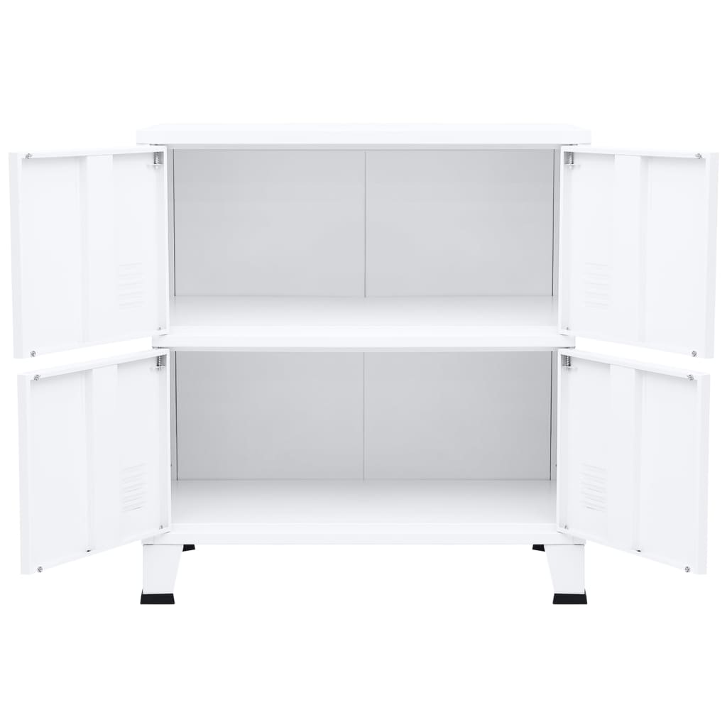 Armadio Classificatore Industriale Bianco 75x40x80 cm Acciaio