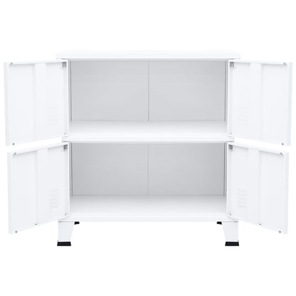 Armadio Classificatore Industriale Bianco 75x40x80 cm Acciaio