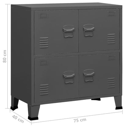 Classificatore Industriale Antracite 75x40x80 cm in Acciaio | homemem39