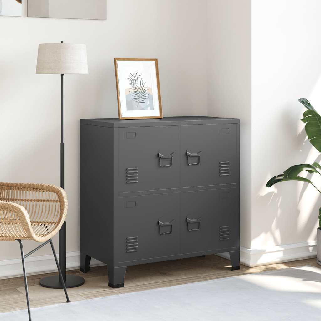 Classificatore Industriale Antracite 75x40x80 cm in Acciaio - homemem39