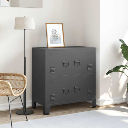 Classificatore Industriale Antracite 75x40x80 cm in Acciaio - homemem39