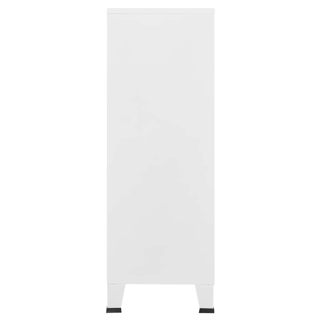 Armadio Classificatore Industriale Bianco 75x40x115 cm Metallo