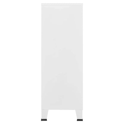 Armadio Classificatore Industriale Bianco 75x40x115 cm Metallo - homemem39