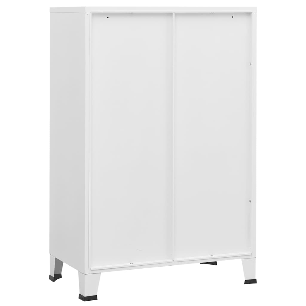 Armadio Classificatore Industriale Bianco 75x40x115 cm Metallo | homemem39