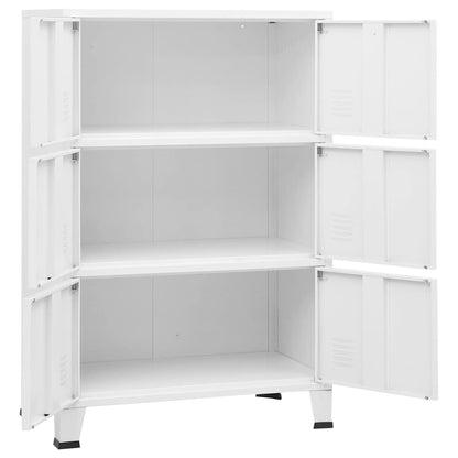 Armadio Classificatore Industriale Bianco 75x40x115 cm Metallo | homemem39