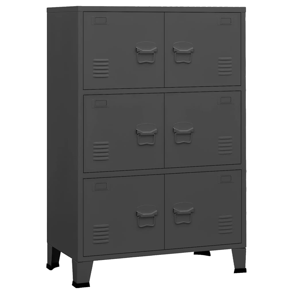 Classificatore Industriale Antracite 75x40x115 cm in Metallo | homemem39