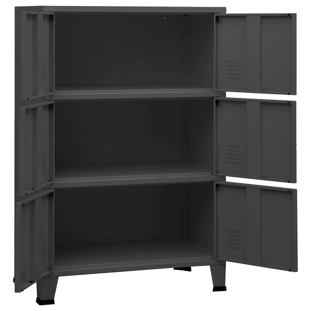 Classificatore Industriale Antracite 75x40x115 cm in Metallo | homemem39