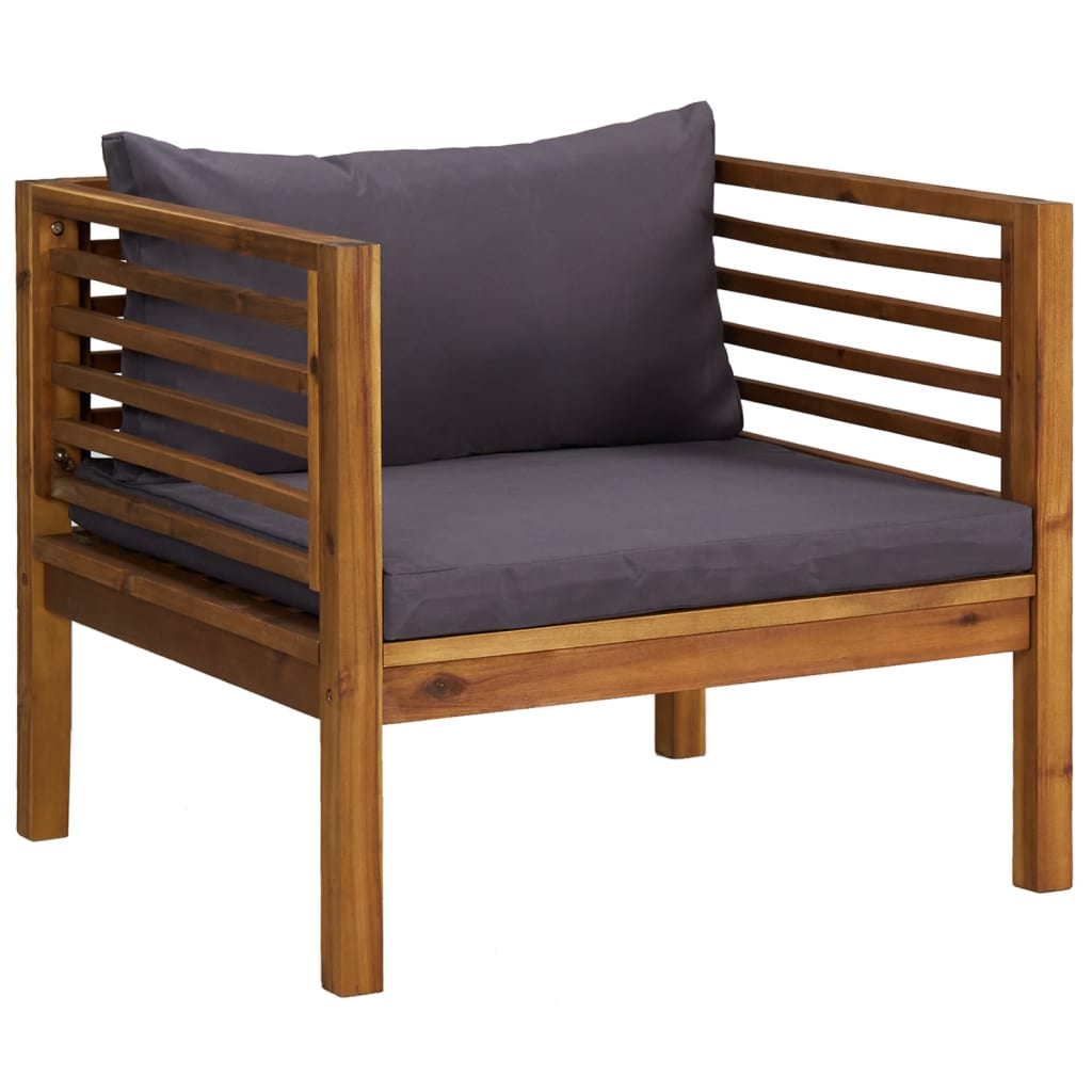 Set Divani da Giardino 6 pz con Cuscini in Massello di Acacia | homemem39