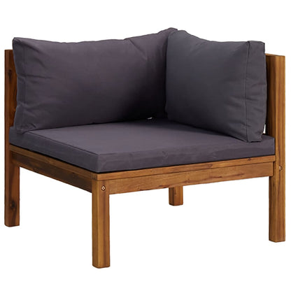 Divano da Giardino 3 Posti con Cuscino Legno Massello di Acacia | homemem39