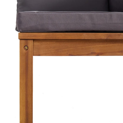 Divano da Giardino 3 Posti con Cuscino Legno Massello di Acacia | homemem39