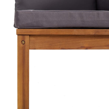 Divano da Giardino 4 Posti con Cuscino Legno Massello di Acacia | homemem39