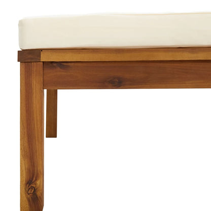 Set Divani da Giardino 12 pz con Cuscini Crema in Legno Acacia | homemem39