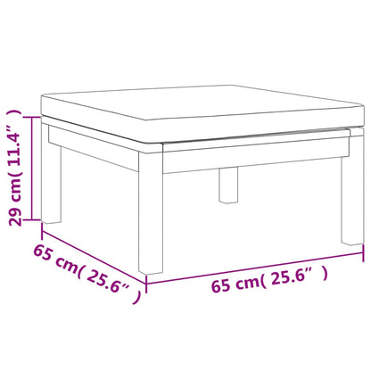 Set Divani da Giardino 3 pz con Cuscini Crema in Legno Acacia | homemem39