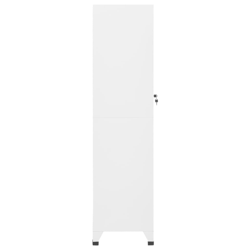 Armadietto con Serratura Bianco 38x45x180 cm in Acciaio | homemem39