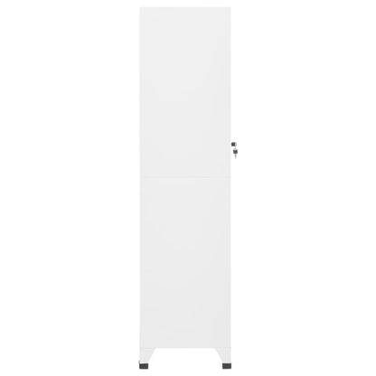 Armadietto con Serratura Bianco 38x45x180 cm in Acciaio | homemem39