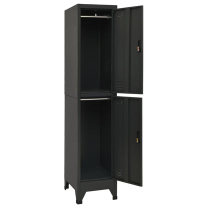 Armadietto con Serratura Antracite 38x45x180 cm in Acciaio | homemem39