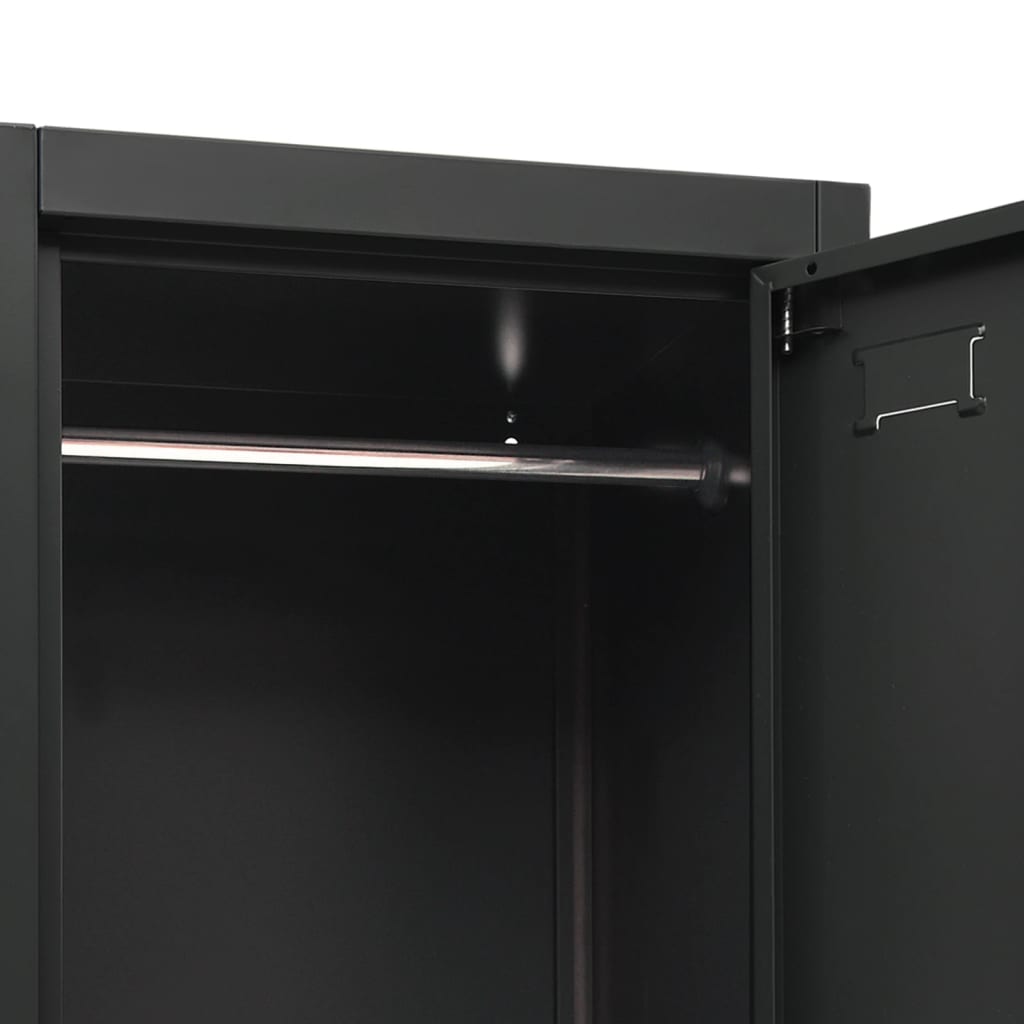 Armadietto con Serratura Antracite 38x45x180 cm in Acciaio | homemem39
