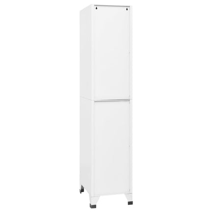 Armadietto con Serratura Bianco 38x45x180 cm in Acciaio | homemem39