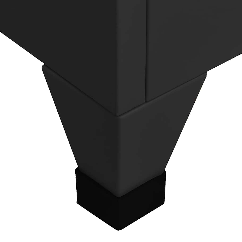 Armadietto con Serratura Nero 38x45x180 cm in Acciaio | homemem39
