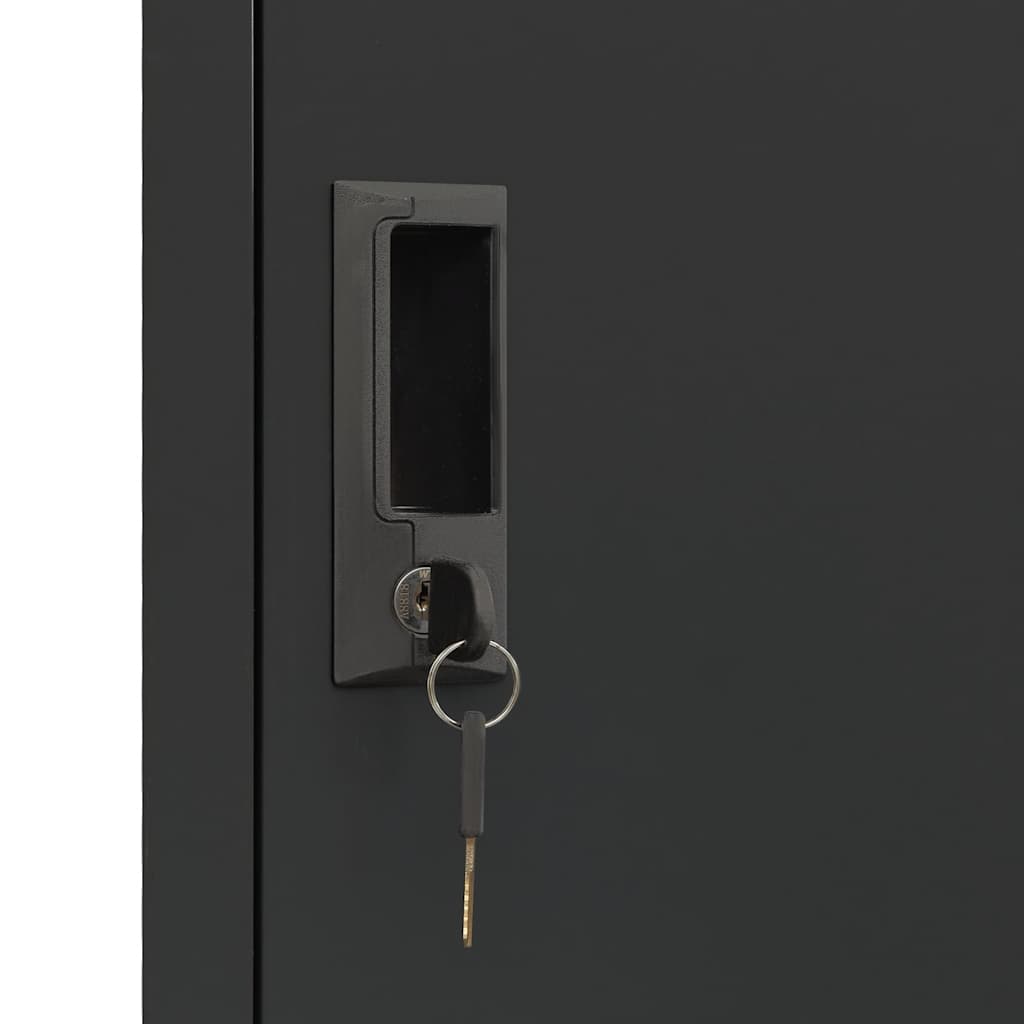 Armadietto con Serratura Antracite 38x45x180 cm in Acciaio | homemem39