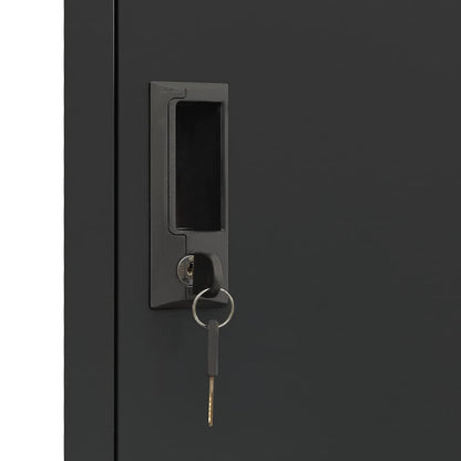 Armadietto con Serratura Antracite 38x45x180 cm in Acciaio | homemem39