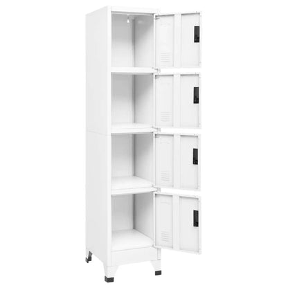 Armadietto con Serratura Bianco 38x45x180 cm in Acciaio | homemem39