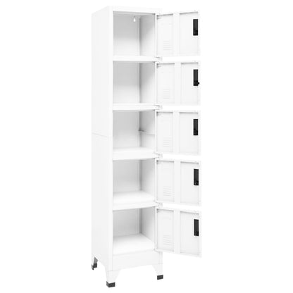Armadietto con Serratura Bianco 38x40x180 cm in Acciaio | homemem39