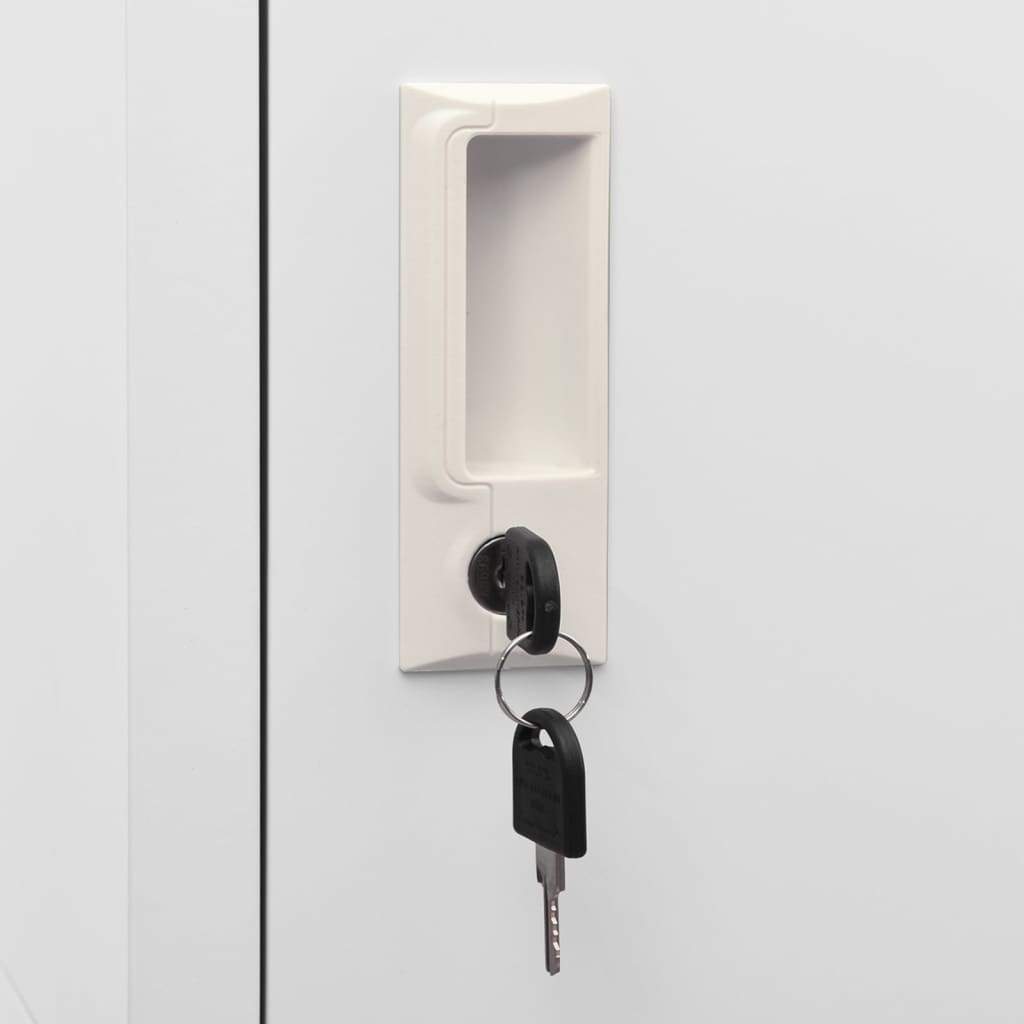 Armadietto con Serratura Grigio Chiaro 38x40x180 cm in Acciaio | homemem39